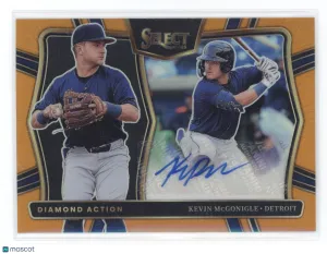 2025 Panini Select Prizm Diamond Action Kevin McGonigle DAS-KM Orange Auto 58/75 front