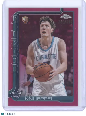 2025 Topps Chrome Basketball Kon Knueppel #254 Magenta 358/399 RC front