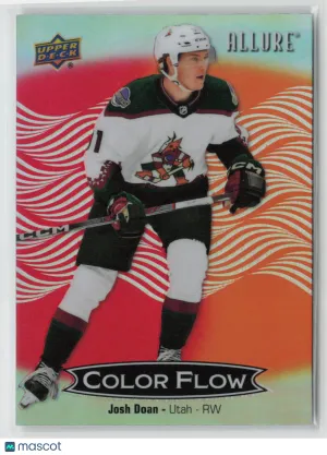 2024-25 Upper Deck Allure Color Flow Josh Doan #CFL-25 Red-Orange Rookie front