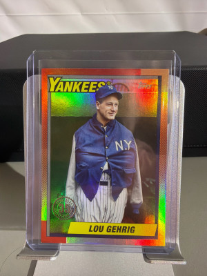 2025 Topps-Lou Gehrig Foil 35th Anniversary front