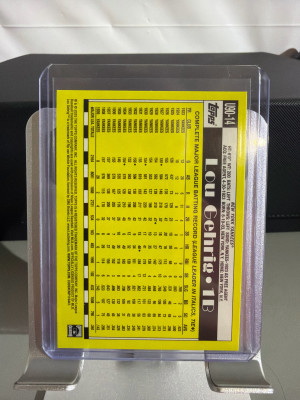 2025 Topps-Lou Gehrig Foil 35th Anniversary back