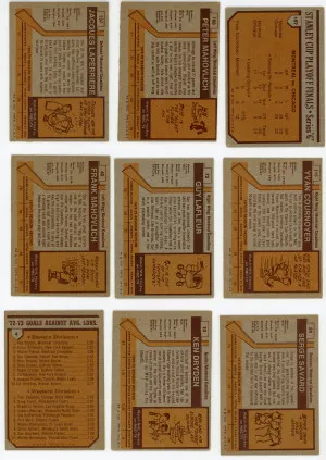 1973-74 Topps Hockey Montreal Canadiens lot of 9 FR-VG Lafleur Dryden +++ back