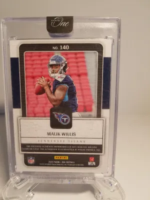 2022 Panini One Malik Willis RPA /49 back