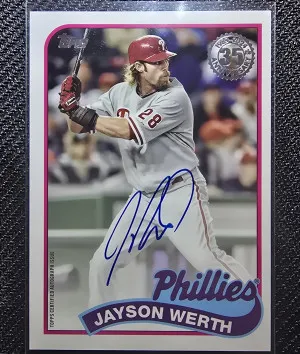 2024 Topps Jayson Werth Auto front