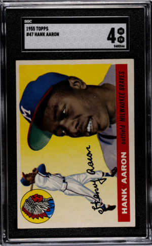 1955 Topps Hank Aaron SGC 4 front