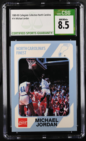 Michael Jordan 1989 Collegiate Collection North Carolina #14 CGC 8.5 front