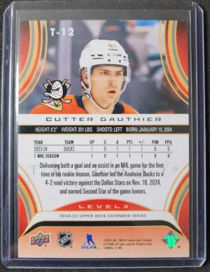 Cutter Gauthier Trilogy Level 3 Rookie /99 back