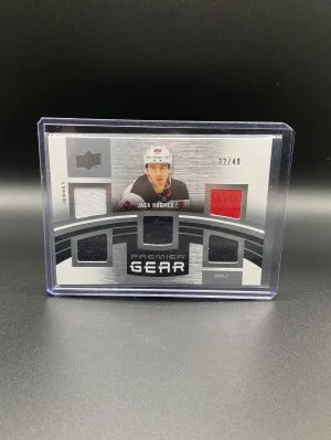 2023-24 Upper Deck Premier Jack Hughes Premier Gear Jersey /49 front