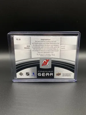 2023-24 Upper Deck Premier Jack Hughes Premier Gear Jersey /49 back