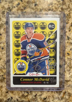 2015 O Pee Chee Connor Mcdavid Rookie Buyback Auto /10 front