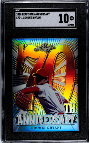 2018 Leaf 70th Anniversary Shohei Ohtani SGC 10 front