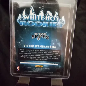 Victor Wembanyama [Holo] #2 2023 Donruss Optic White Hot Rookies back