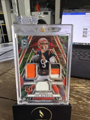 2024 Panini Spectra #TT-JBW Joe Burrow Triple Threats Meta #/25 front