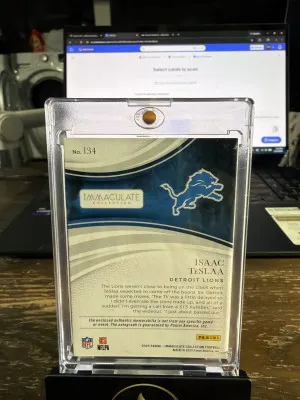 2025 Panini Immaculate Collection #134 Isaac TeSlaa #/99 back