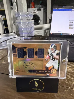 2017 Panini Gold Standard #285 Cooper Kupp Rookie Jersey Autographs Triple #/75 front