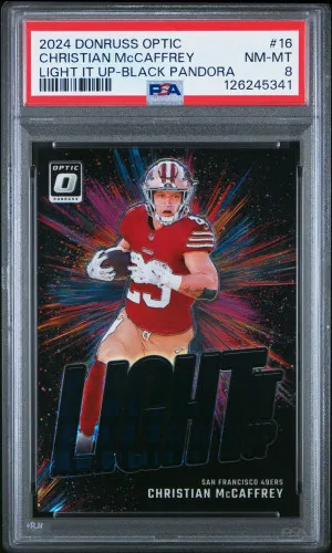 2024 Panini Donruss Optic Light It Up Christian Mccaffrey Light It Up-Black Pandora front