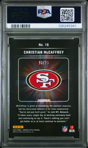 2024 Panini Donruss Optic Light It Up Christian Mccaffrey Light It Up-Black Pandora back