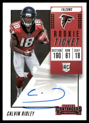 2018 Panini Contenders #109 Calvin Ridley Rookie Ticket Autographs RPS front