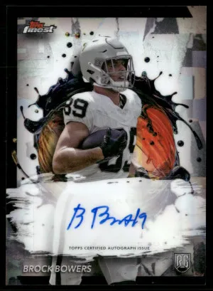 2024 Finest #RFA-BB Brock Bowers Rookie Finest Autographs front