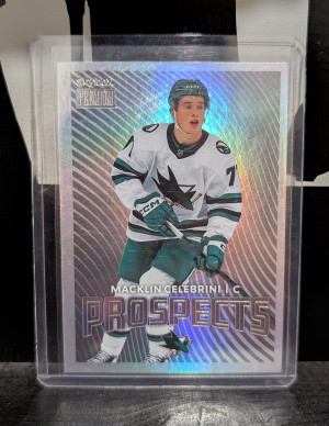 2024-25 Skybox Metal Universe - Premium Prospects Macklin Celebrini #PP-2 (RC) front