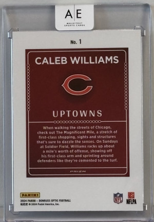 2024 Donruss Optic 🏈🔥 Caleb Williams RC Uptowns #1 Case Hit SSP! Bears! back