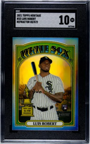 2021 Topps Heritage Luis Robert SGC 10 front