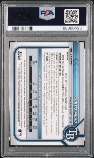 2022 Bowman Chrome Prospect Autographs Curtis Mead Chr.pros.auto-Refractor back