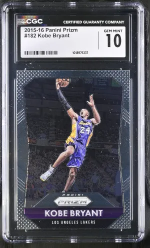 2015-16 Panini Prizm #182 Kobe Bryant CGC 10 front