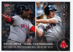2016 Now Topps Online Exclusive /851 David Ortiz Carl Yastrzemski #61 front