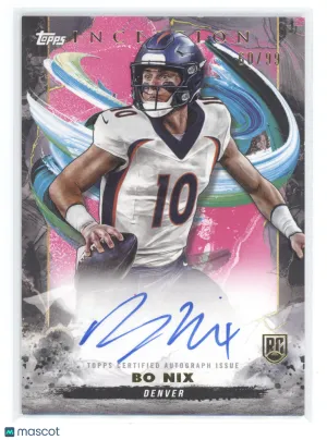 2024 Topps Inception Football Bo Nix #RA-BN Magenta Auto RC 60/99 front