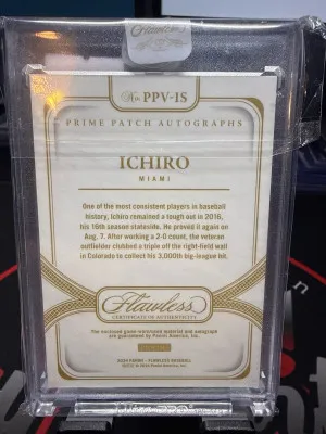 2024 Panini Flawless Ichiro Patch Auto /5 back