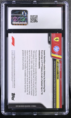 2025 Topps Now Formula 1 #069 Lewis Hamilton CGC 9.5 back