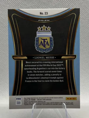 2024-25 Select FIFA Lionel Messi silver unstoppable back