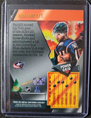 Adam Fantilli Skybox Metal Universe 2013 Retro back