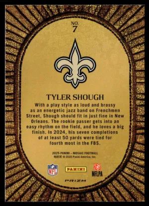 2025 Panini Mosaic #7 Tyler Shough Micro Mosaic back