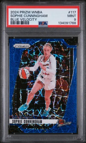 2024 Panini Prizm Wnba Sophie Cunningham Blue Velocity front
