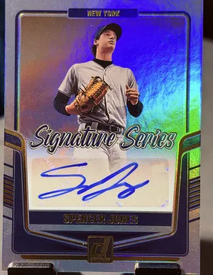 2024 Panini Prizm Spencer Jones #SS-SJ Sensational Signatures Auto Yankees RC SP front
