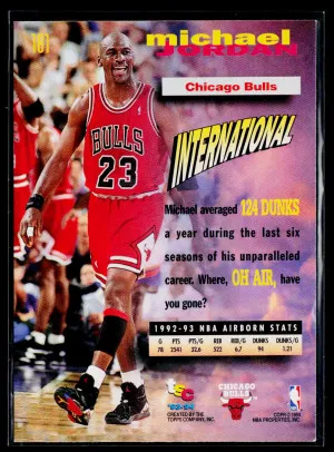 1994 Topps Stadium Club Frequent Flyers Michael Jordan #181 back