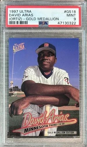 1997 Ultra David Arias (ortiz)-gold Medallion PSA 9 front