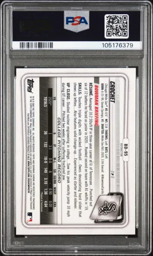 2020 Bowman Draft Garrett Crochet Chrome-Refractor back