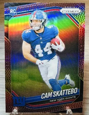 2025 Prizm Cam Skattebo #363 Pigskin /180 RC - New York Giants front