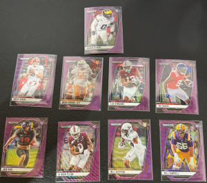 2025 Prizm Draft Picks-Purple Wave Lot front