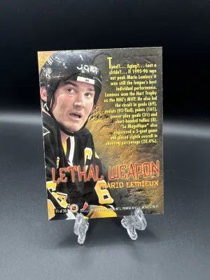 Mario Lemieux Skybox Lethal Weapon back