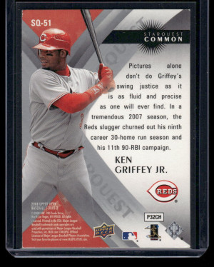 2008 Upper Deck StarQuest Ken Griffey Jr. #SQ-51 Common back