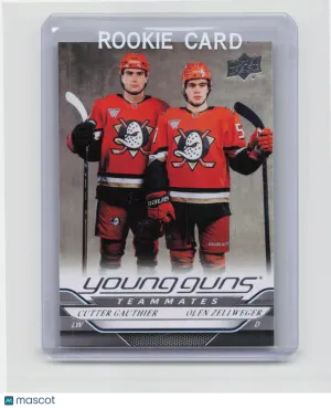 2024-25 Upper Deck Series 2 Young Guns Cutter Gauthier Olen Zellweger #498 front