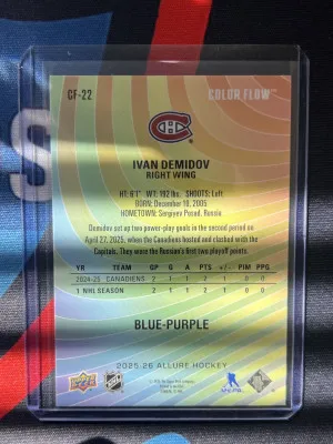 Ivan Demidov Blue-Purple Color Flow Rookie SP back