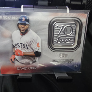David Ortiz #T70P-DO 2021 Topps 70th Anniversary Logo Patch front