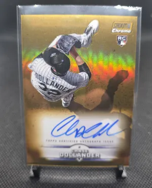 2025 Topps Stadium Club Chase Dollander Gold Chrome Auto /50 #SCCA-CDO RC front