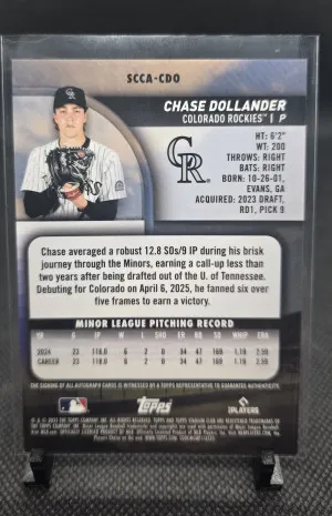 2025 Topps Stadium Club Chase Dollander Gold Chrome Auto /50 #SCCA-CDO RC back