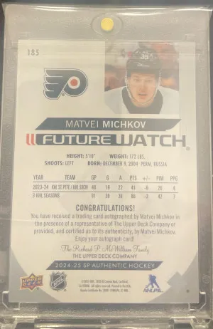 Matvei Michkov Future Watch Auto back